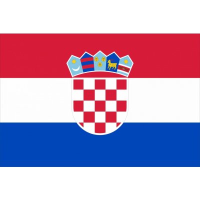 Stolní vlaječka Chorvatska - 11 x 16 cm - nasunutí, zavěšení – Zboží Mobilmania