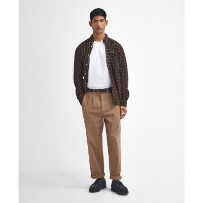 Barbour Washed Stretch Relaxed Trousers Stone – Zboží Dáma