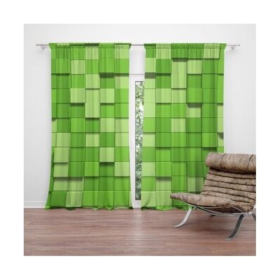 Sablio Závěs Green Blocks 3D: 2ks 140x250cm – Hledejceny.cz