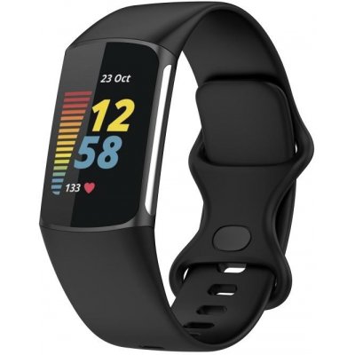 VSECHNONAMOBIL 112696 SILICONE Vyměnitelný řemínek pro Fitbit Charge 6 / Charge 5 černý – Hledejceny.cz