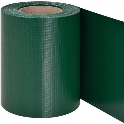 Páska Strend Pro EUROSTANDARD, 190 mm, L-35 m, stínící, zelená, krycí, na plotové panely, s 20 klipsami, 450g/m2, PVC, RAL6005 – Hledejceny.cz