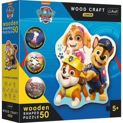 TREFL Wood Craft Junior Tlapková patrola 50 dílků – Zboží Mobilmania