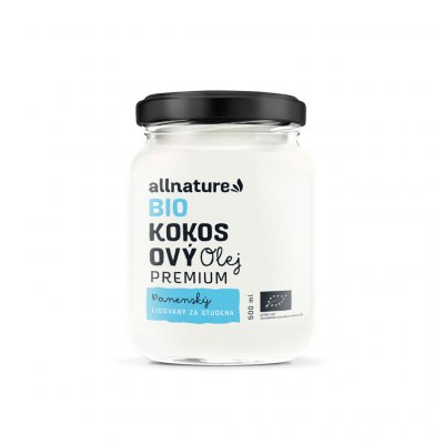 Allnature Bio Premium Kokosový olej 0,5 l – Zbozi.Blesk.cz
