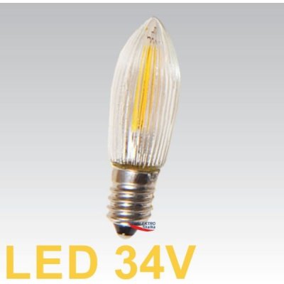 Filament Žárovka LED pro vánoční 7x34V svícen čirá 1ks – Zboží Mobilmania