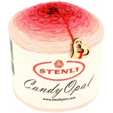 Stenli Candy Opal 8335 červená a bílá