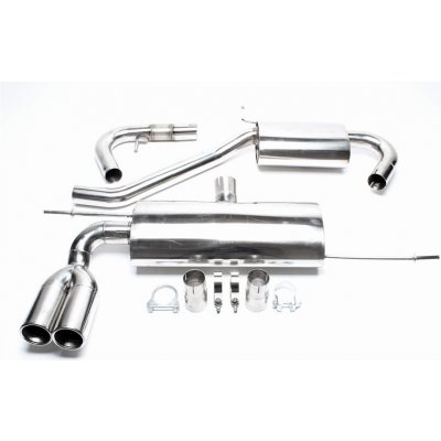 TA Technix sportovní nerezový catback výfuk Audi A3 3dv (8P, 04-13) kromě Quattro, 2x 76 mm rovná nerezová koncovka s pertlem – Sleviste.cz