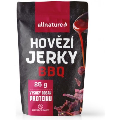 Allnature Beef Jerky BBQ sušené maso hovězí 25 g – Zboží Mobilmania