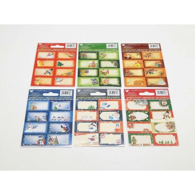 Anděl Přerov Samolepicí jmenovky na dárky s ražbou 8 ks 13 x 8,5 cm, 8 ks – Zboží Dáma