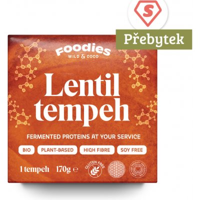 Wild & Coco Tempeh čočkový BIO 170 g – Zboží Dáma