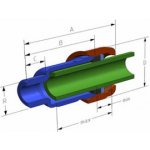 AGAflex Spojka svěrná litinová s vnějším závitem AK 5/4" 39,3 - 43,1 mm – Sleviste.cz