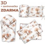 Baby Nellys 3D Mantinel s povlečením + zavinovačka Liška béžová bílá 120 x 90 cm – Zboží Dáma