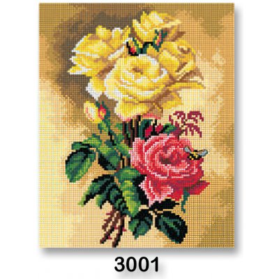 VTC Vyšívací předloha 70243 3001 růže béžová 30x40cm – Zboží Mobilmania