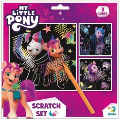 Teddies Vyškrabávací obrázek My little Pony barevný 3 ks – Sleviste.cz