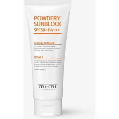 CELL BY CELL - POWDERY SUNBLOCK SPF50+ PA+++ - Lehký 100% minerální opalovací krém 100 ml – Hledejceny.cz
