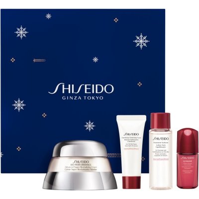 Shiseido Bio-Performance revitalizační a obnovující krém proti stárnutí pleti 50 ml + čisticí pěna na obličej 15 ml + pleťová voda 30 ml + energizující a ochranný koncentrát 10 ml – Zboží Mobilmania