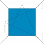 Aluplast Plastové okno Ideal 8000 Otevírací a sklopné Trojsklo 100x110 Bílá - Bílá – Zboží Mobilmania