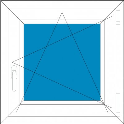 Aluplast Plastové okno Ideal 8000 Otevírací a sklopné Trojsklo 100x110 Bílá - Bílá – Zboží Mobilmania