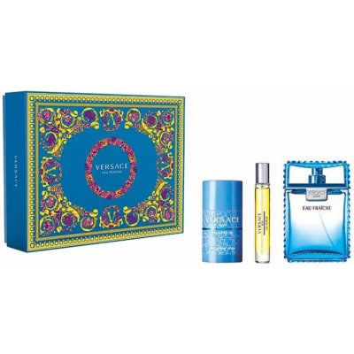 Versace Man Eau Fraiche EDT 100 ml + deostick 75 ml + EDT 10 ml dárková sada – Hledejceny.cz