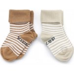 KipKep ponožky Stay On 2 Pack Black n White Striped – Hledejceny.cz