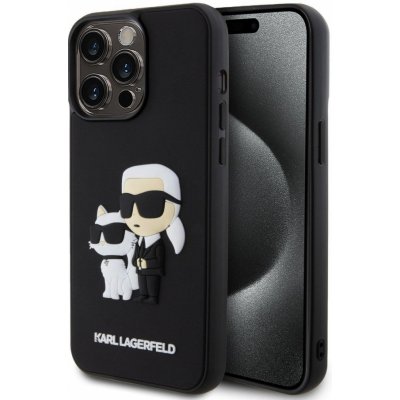 Karl Lagerfeld 3D Rubber Karl and Choupette iPhone 14 Pro Max černé – Zboží Mobilmania