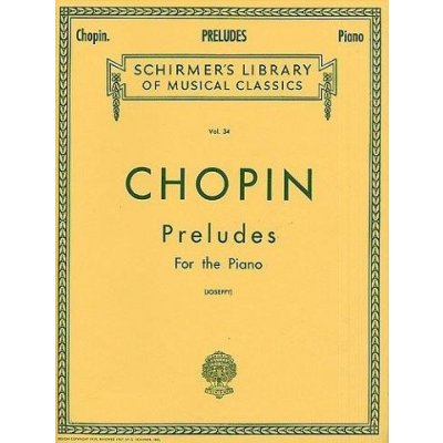 Frederic Chopin Preludes For The Piano noty na sólo klavír – Zboží Mobilmania
