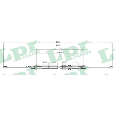 Tažné lanko, parkovací brzda LPR C0263B | Zboží Auto