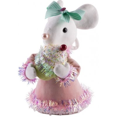 MagicHome Dekorace Candy Line myška růžová 27 cm – Hledejceny.cz