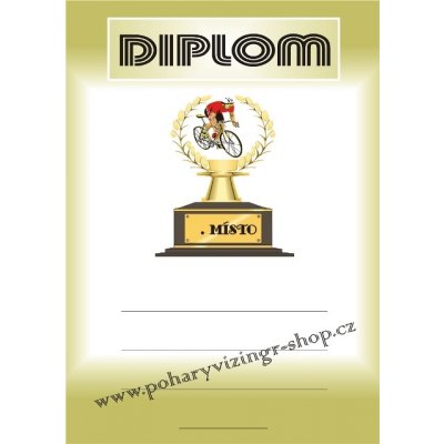 Cyklistika diplom A4 č.17 – Zboží Dáma