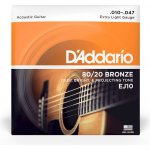 D'ADDARIO EJ10 80/20 Bronze Extra Light - .010 - .047