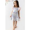 Lily Grey dívčí šaty s tylovým rukávem pastelové květy