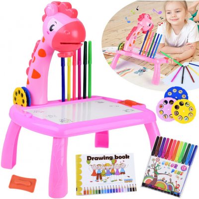 Respelen Dětský projektor na malování Žirafa Růžová – Sleviste.cz