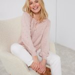 Propínací svetr z úpletu pointelle růžová pudrová – Hledejceny.cz