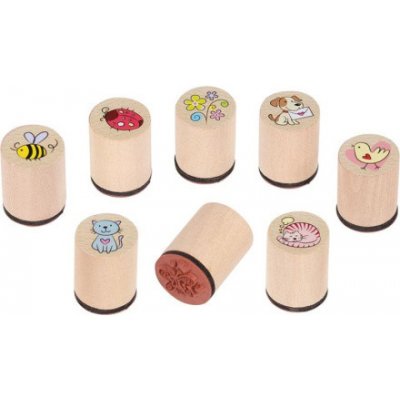GOKI Dřevěná razítka Zvířátka na louce – Zboží Dáma GOKI Dřevěná razítka Zvířátka na louce – Zboží Dáma