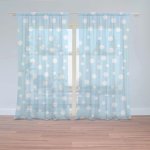 Záclony Bílé puntíky na modré: 2 ks - 150x250 cm - Sablio – Hledejceny.cz