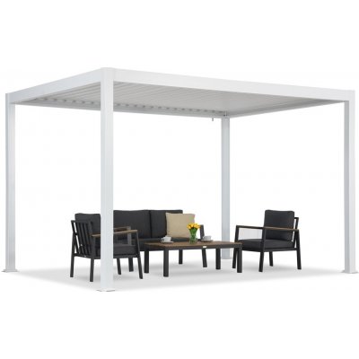 Garden Point Lagos 3x4 volně stojící terasová pergola bílá – Sleviste.cz