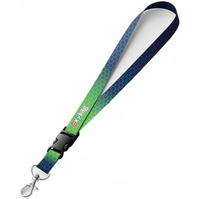 Šňůrka na krk Oxybag s karabinkou OXY Ombre Blue – Sleviste.cz