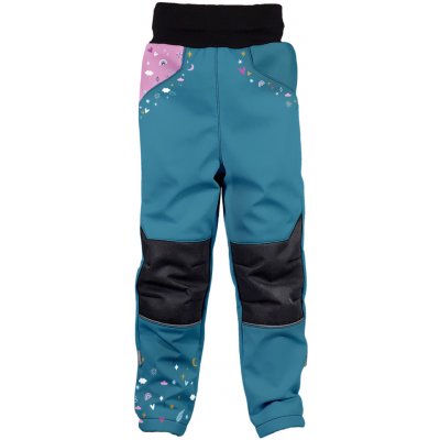 Wamu Softshellové kalhoty dětské Jednorožci petrolejová – Hledejceny.cz