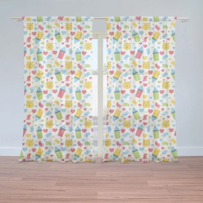 Sablio Záclony Dětské obrázky: 2ks 150x250cm – Hledejceny.cz