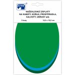 Nažehlovací záplaty jednobarevné ovály 3 ks - sv.zelená, tyrkys.zelená, tm.zelená – Zbozi.Blesk.cz