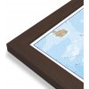 Nástěnné mapy Maps International Evropa - nástěnná fyzická mapa 140 x 100 cm Varianta: mapa v dřevěném rámu, Provedení: Pegi skořice
