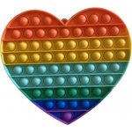 Antistresová hračka Pop it srdce rainbow Jumbo – Zboží Mobilmania