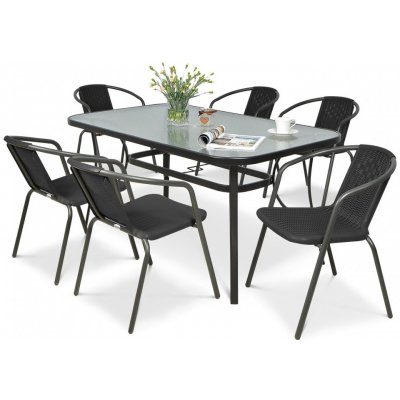 F-Garden Zahradní nábytek Focus Garden Simple 150/6 Graphite – Sleviste.cz