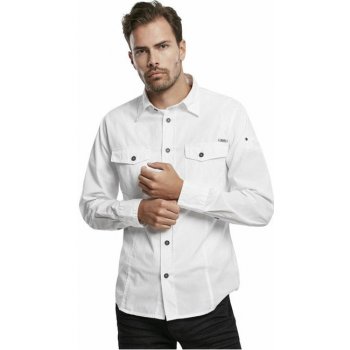 Brandit slim fit shirt bílá