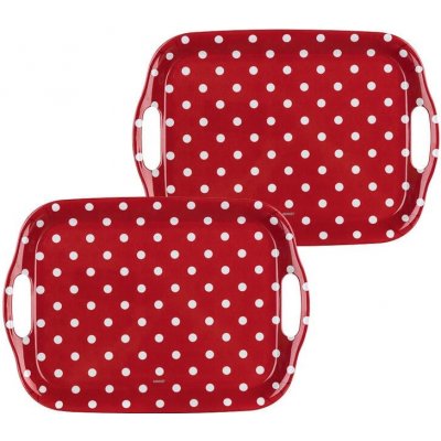BANQUET Sada melaminových táců PUNTÍK červená 36x25,5 cm – Zboží Dáma