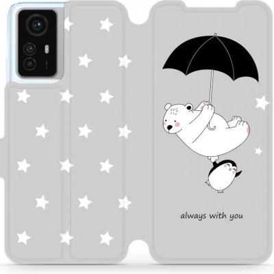 Pouzdro Mobiwear Flip Xiaomi Redmi Note 12S - MH08P Méďa a tučňák - always with you