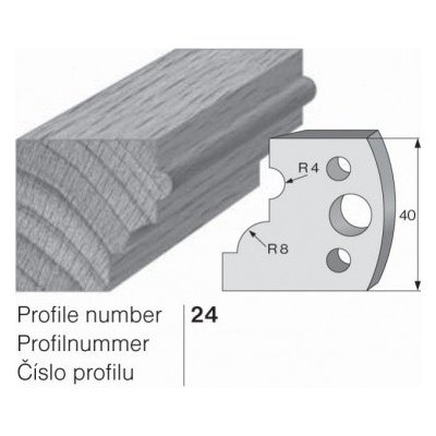 Nůž profilový č. 24 SP do frézovací hlavy 40 x 4 mm PILANA – Zboží Mobilmania