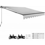 tectake 406129 výsuvná markýza ornella s držákem na zeď - 250 x 200 cm,světle šedá – Sleviste.cz