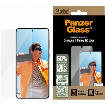 PanzerGlass Samsung Galaxy S25 Edge s instalačním rámečkem PG46385 – Zboží Živě