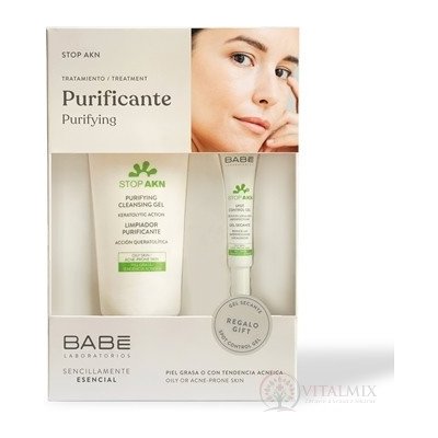 BABÉ AKNÉ Hloubkově čistící gel gel 200 ml : Vysušující gel na akné 8 ml, – Zbozi.Blesk.cz