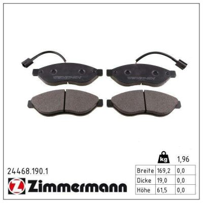 Sada brzdových destiček, kotoučová brzda ZIMMERMANN 24468.190.1 | Zboží Auto